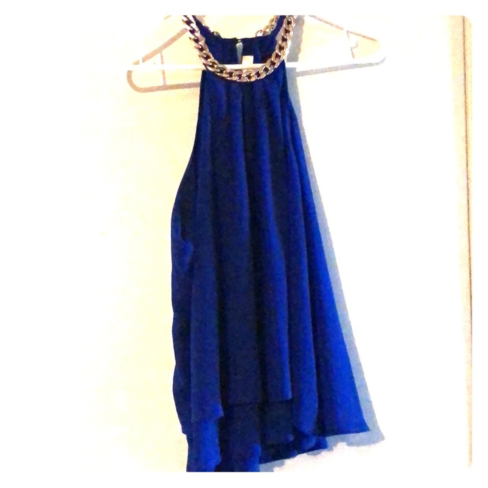 New, never used,  Royal blue blouse, XL